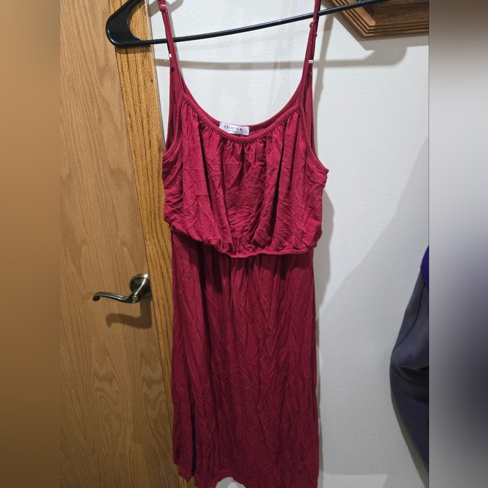 Nursing Burgundy Sleeveless Dress